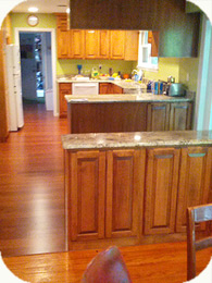 Kitchen with custom cabinets